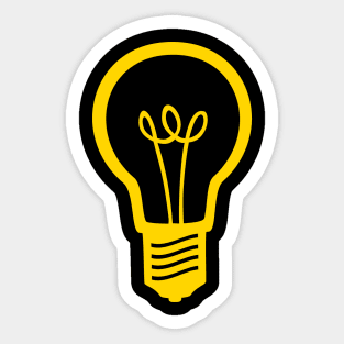 Yellow Light Bulb Sticker